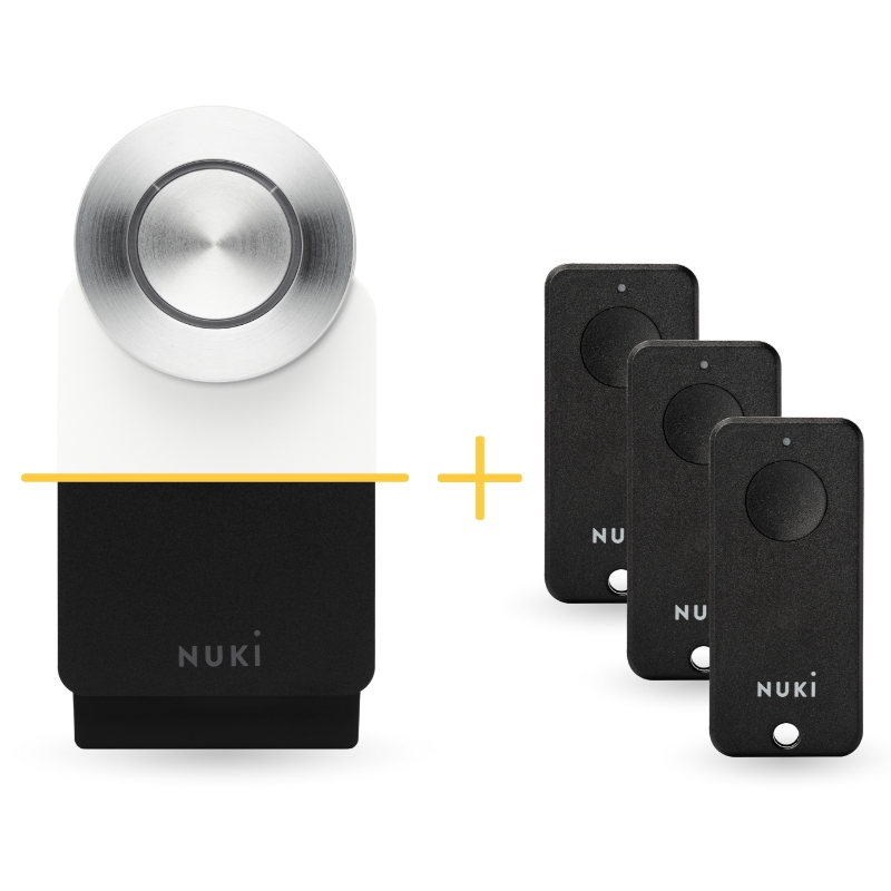 Nuki Smart Lock 4th Gen for Euro Cylinder Profile Keyless Smart Door Lock  White